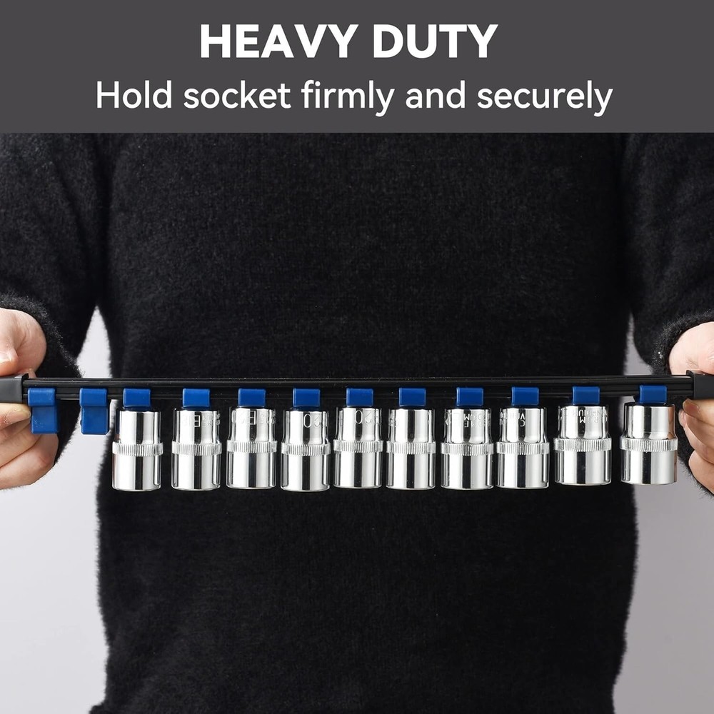 Space-Saving 30 PC Socket Organizer with Durable ABS Clips for Maximum Capacity