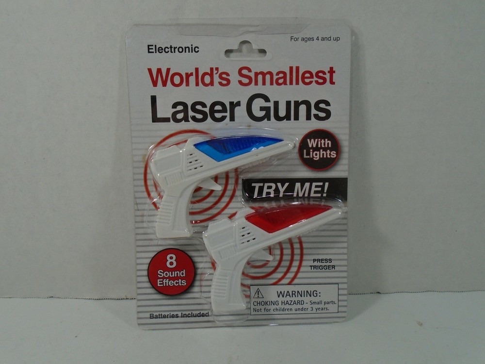 2012 WORLD'S SMALLEST--ELECTRONIC LASER GUNS (NEW)