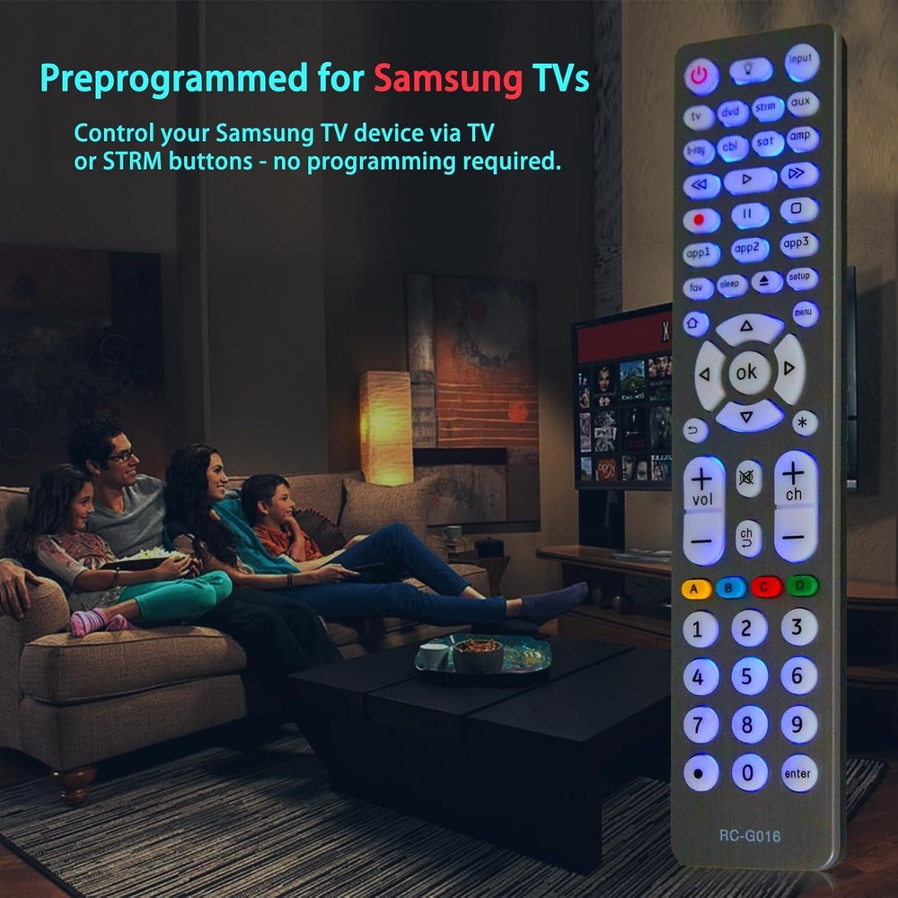 Backlit Universal Remote Control, TV 8IN1