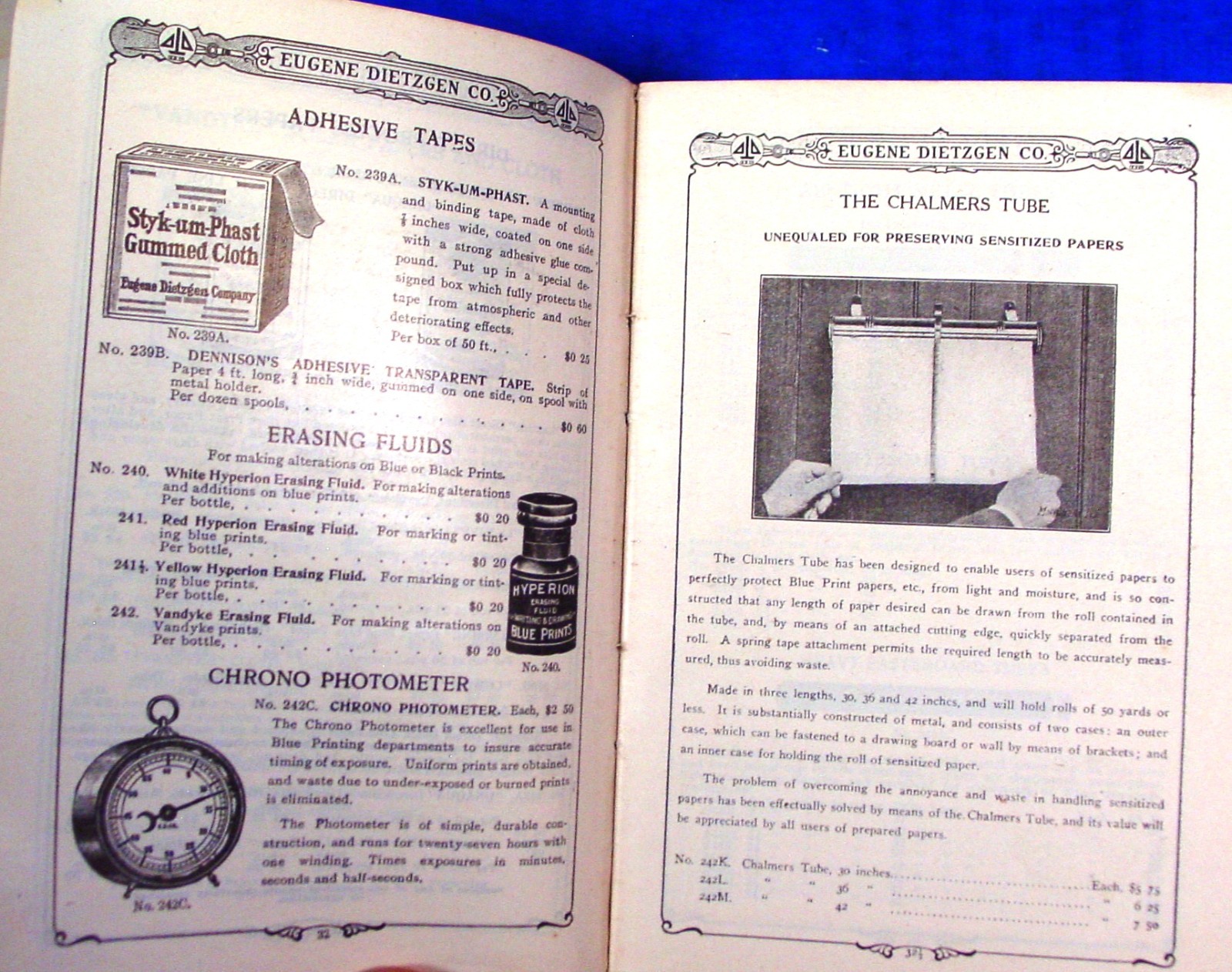 1910 Dietzgen Surveying & Drafting Insts. Catalog