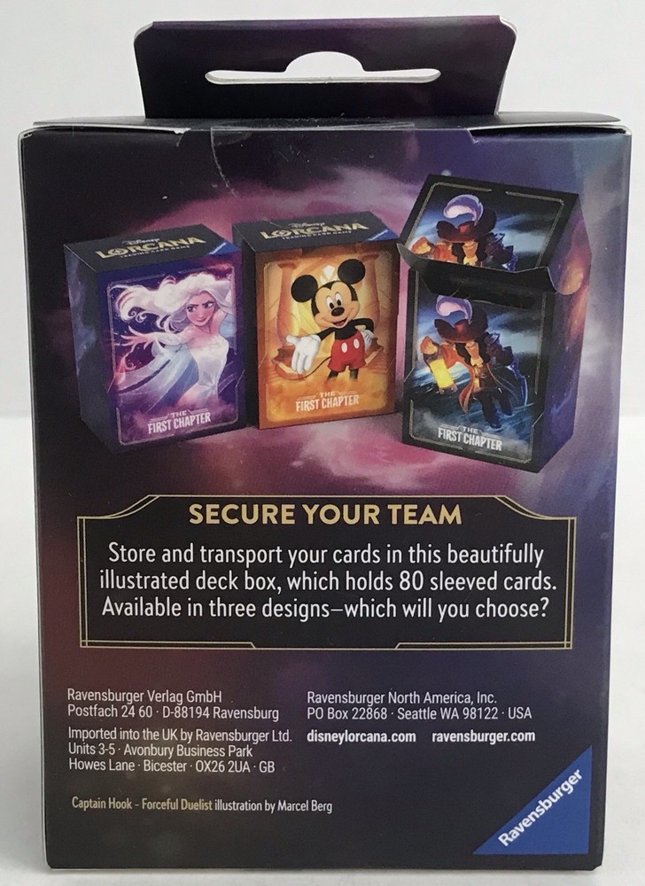 Disney Lorcana First Chapter Elsa, Mickey Mouse, Captain Hook Deck Box Set NEW