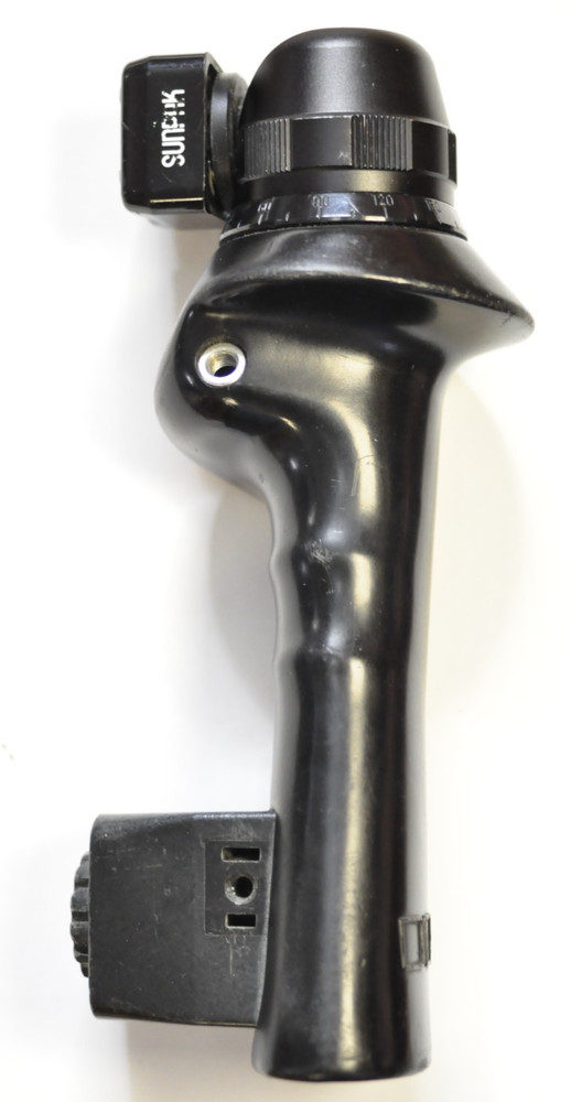 Sunpak deluxe flash / accessory / grip bracket with their cable release.