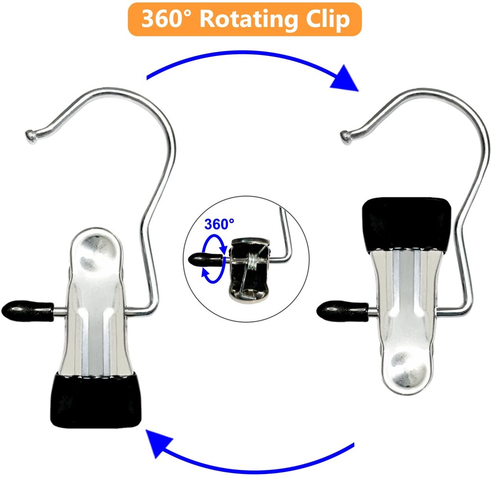 Boot Hangers for Closet, 12 Pack Hanging Hooks for Laundry, Towel Clips Boot ...