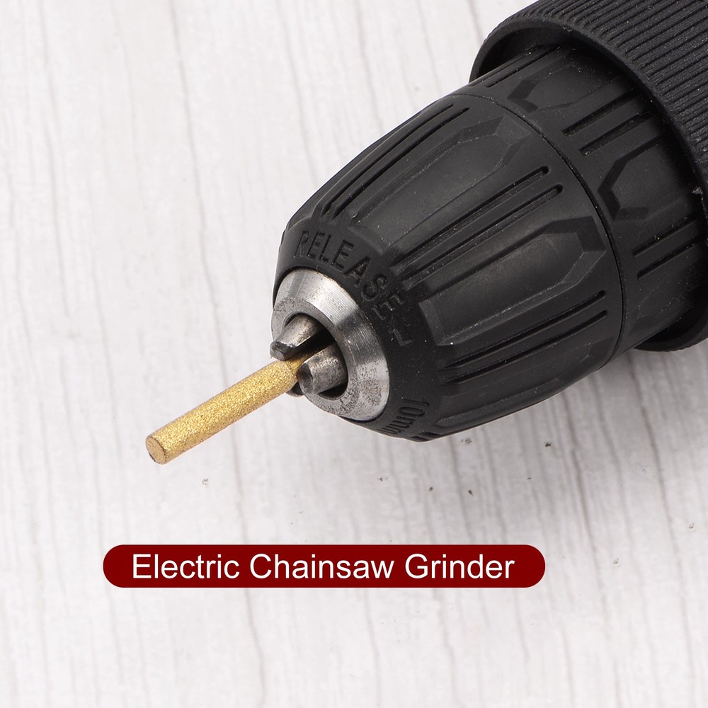 12pcs Diamond Coated Chainsaw Sharpener Bits 5/32" 4mm Chain Saw Grinder
