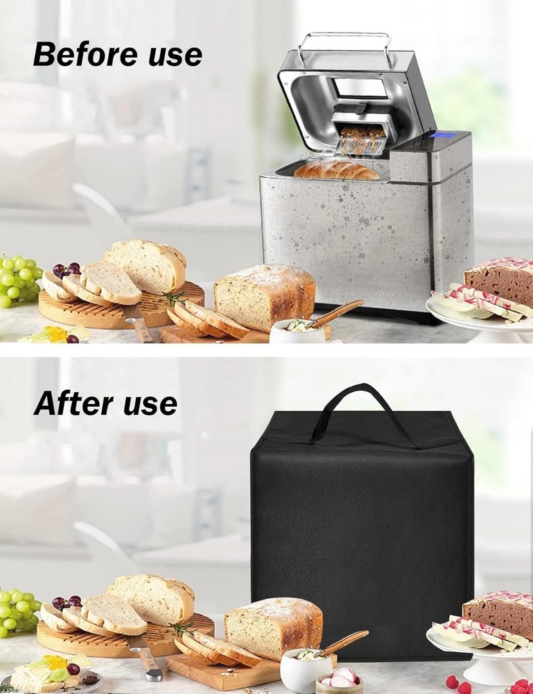 Bread Maker Cover Nylon Dust Protector for KBS 17-in-1 Bread Machine Black