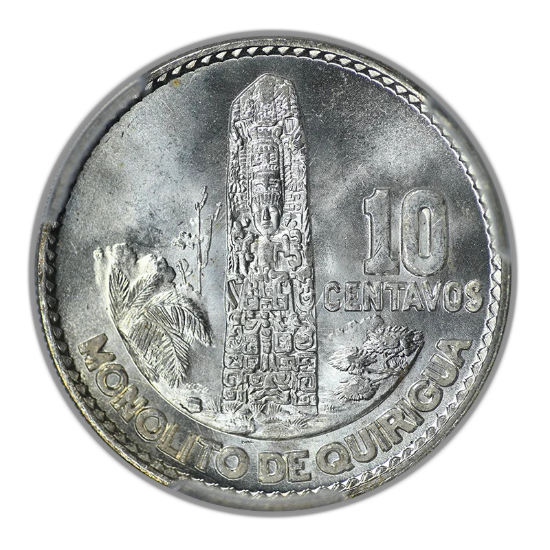 1960 Guatemala 10C Centavos PCGS MS66