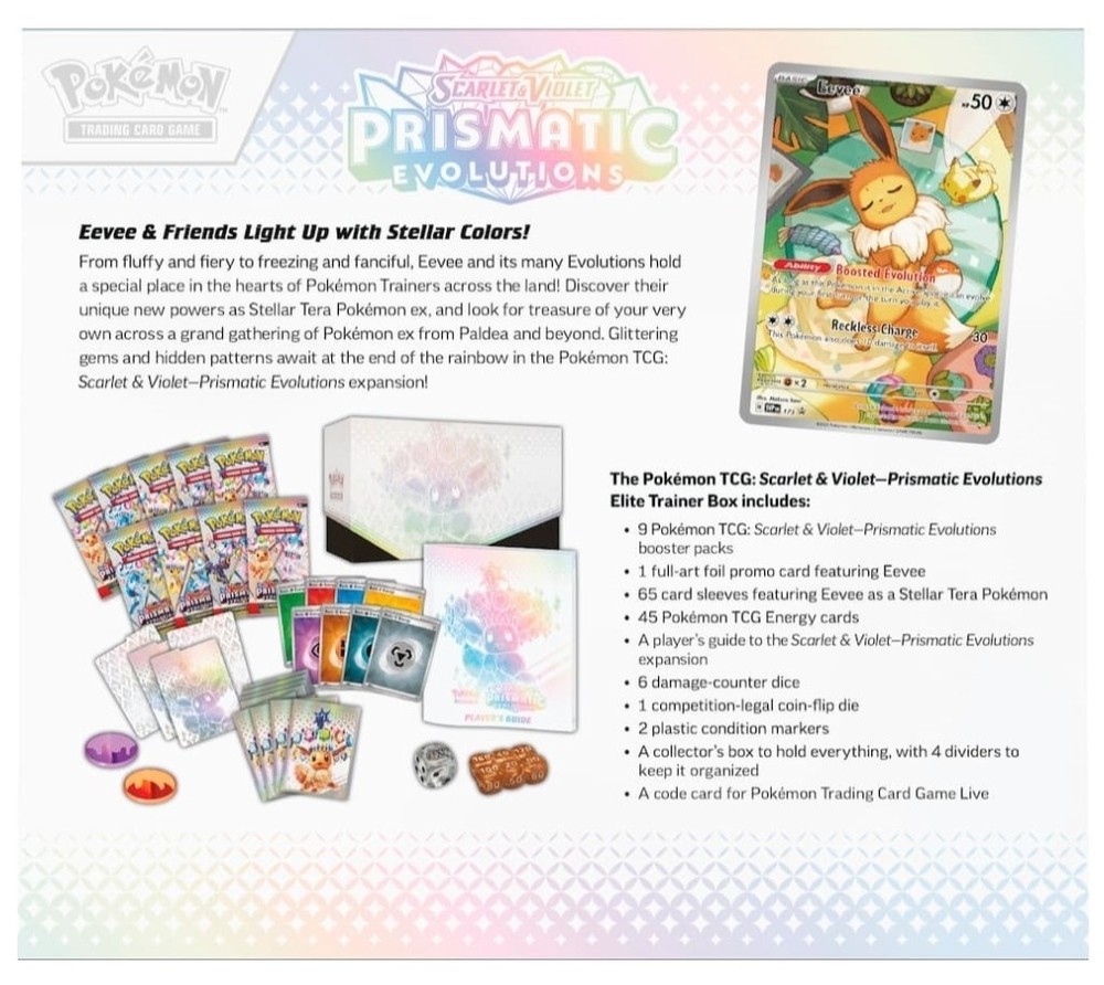 Prismatic Evolutions ETB Elite Trainer Box - Factory Sealed