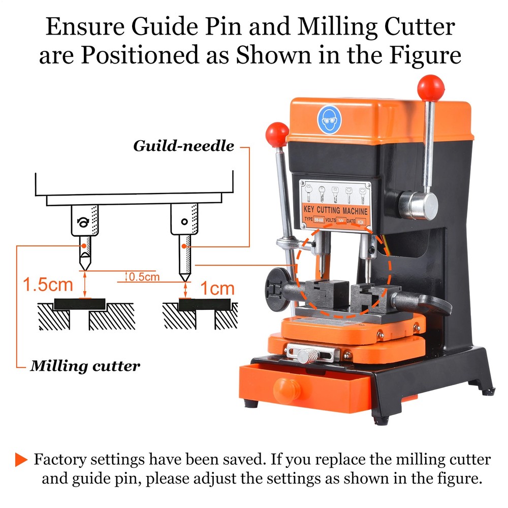 Key Cutting duplicating Machine Cutter Car Key Copier Locksmith Tools 110V