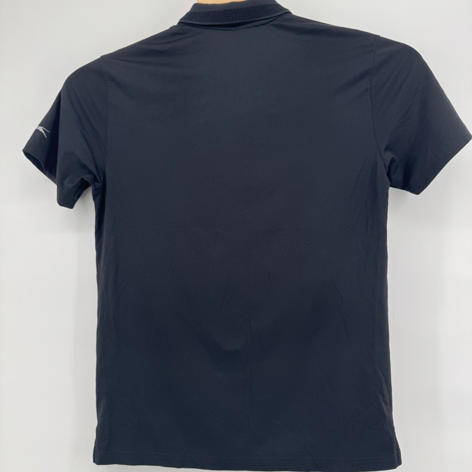 Slazenger Men's Golf Polo Shirt Black Grey Geometric Size S