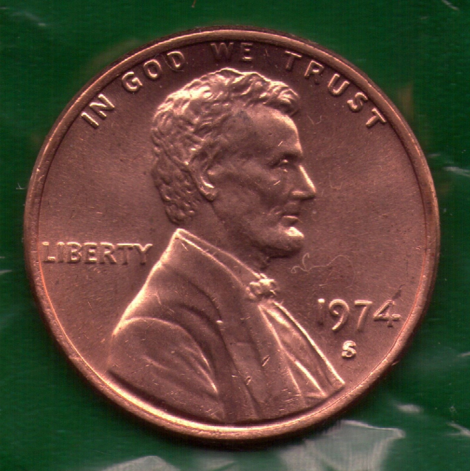 1974 S Lincoln Memorial Cent Coins Uncirculated