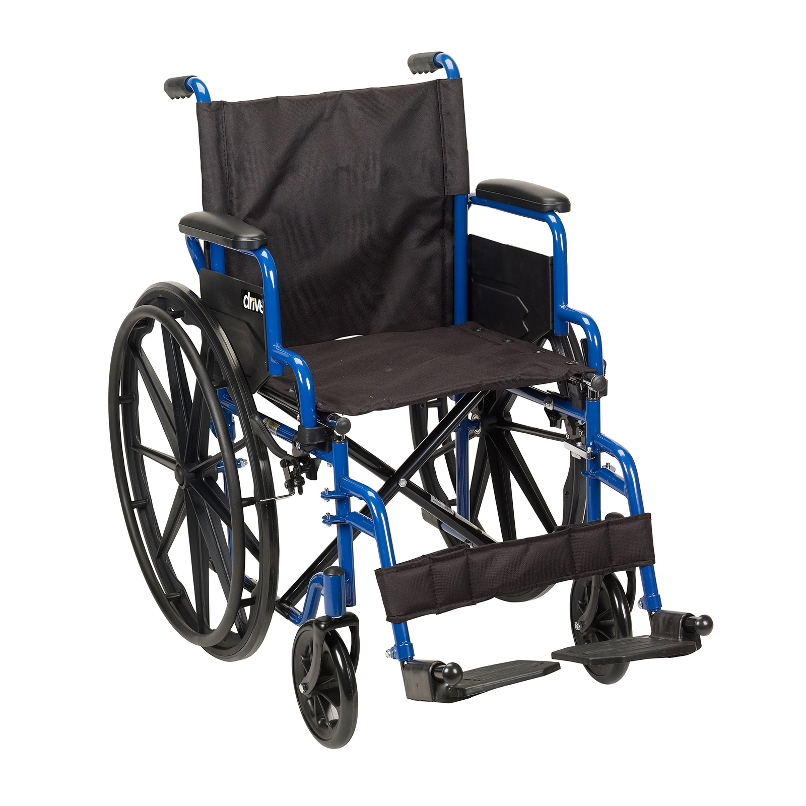 Drive Medical Blue Streak Lightweight Wheelchair with Swing-Away Footrests and