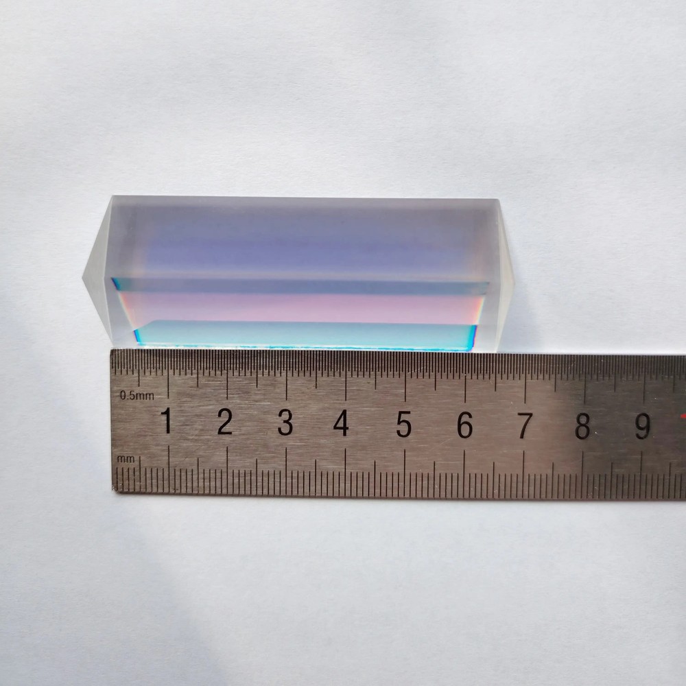 2PCS 18x18x65mm Triangular Prism Optical Studnt Physics Experiment Teaching Tool