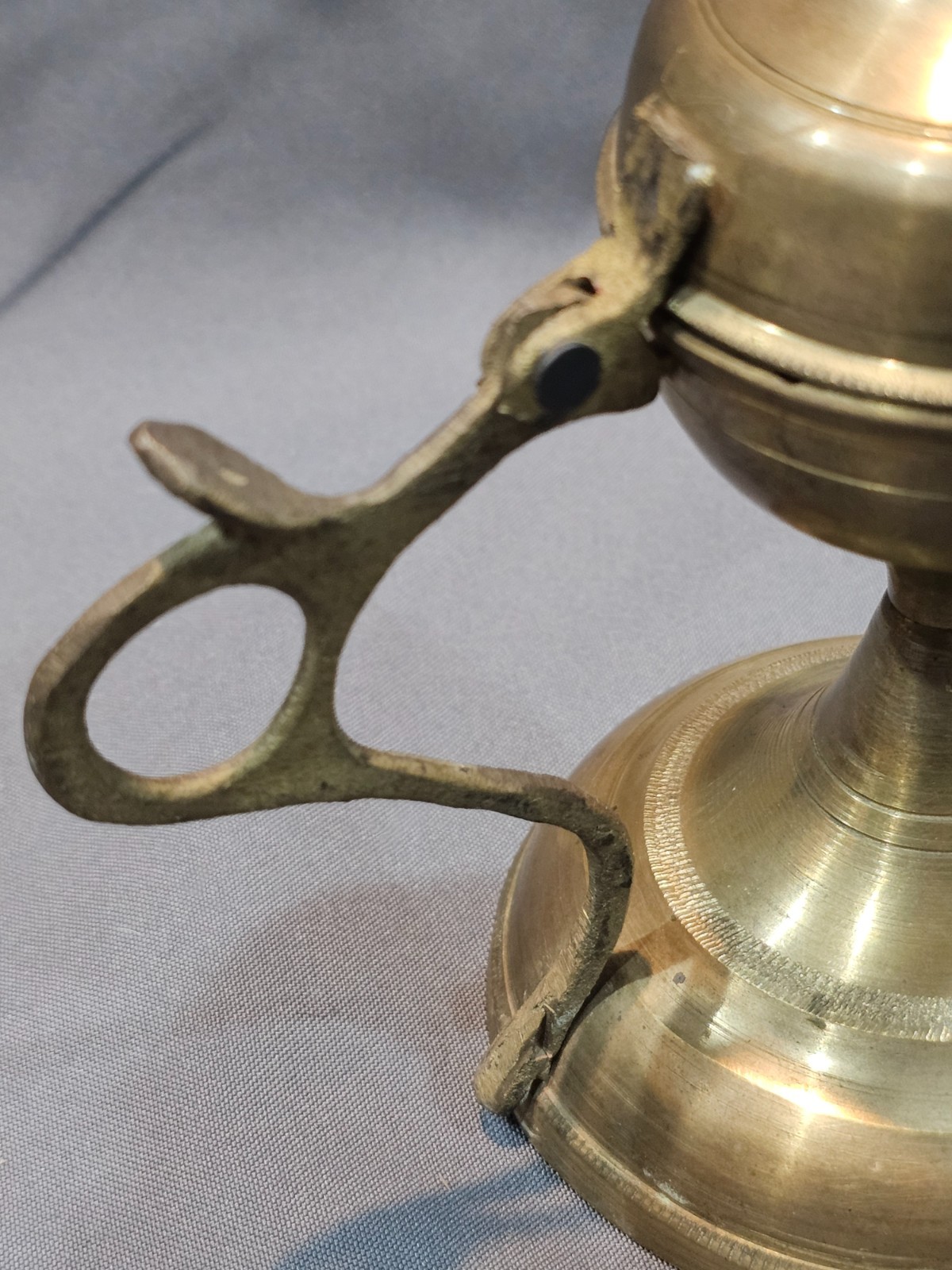 Incense Censer Antique Spiritual Religious Incense Censer Cross on Lid 7"