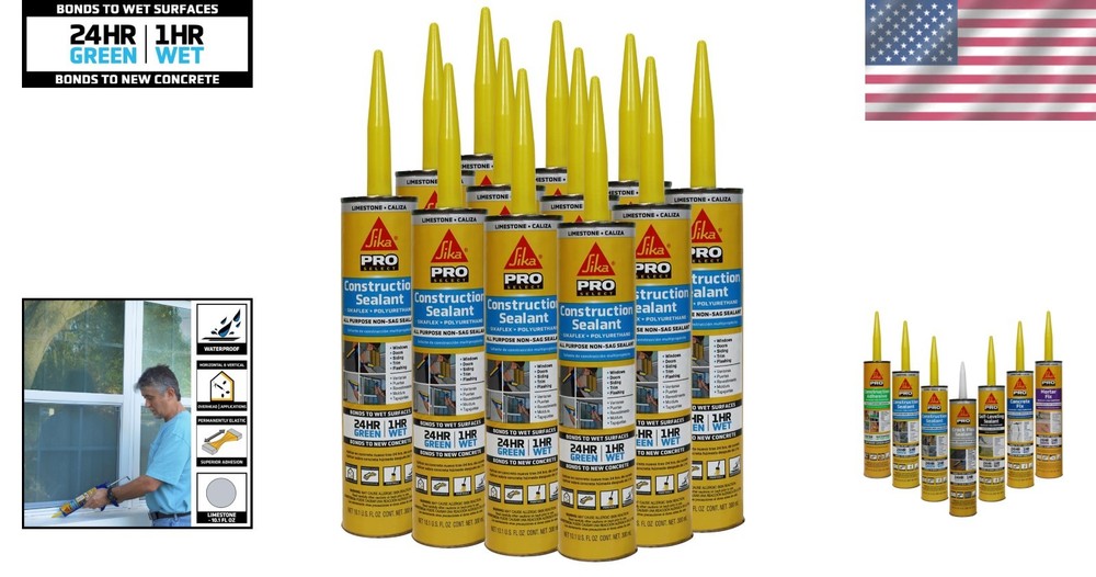 Limestone Polyurethane Sealant, 12-Pack, Strong Adhesion