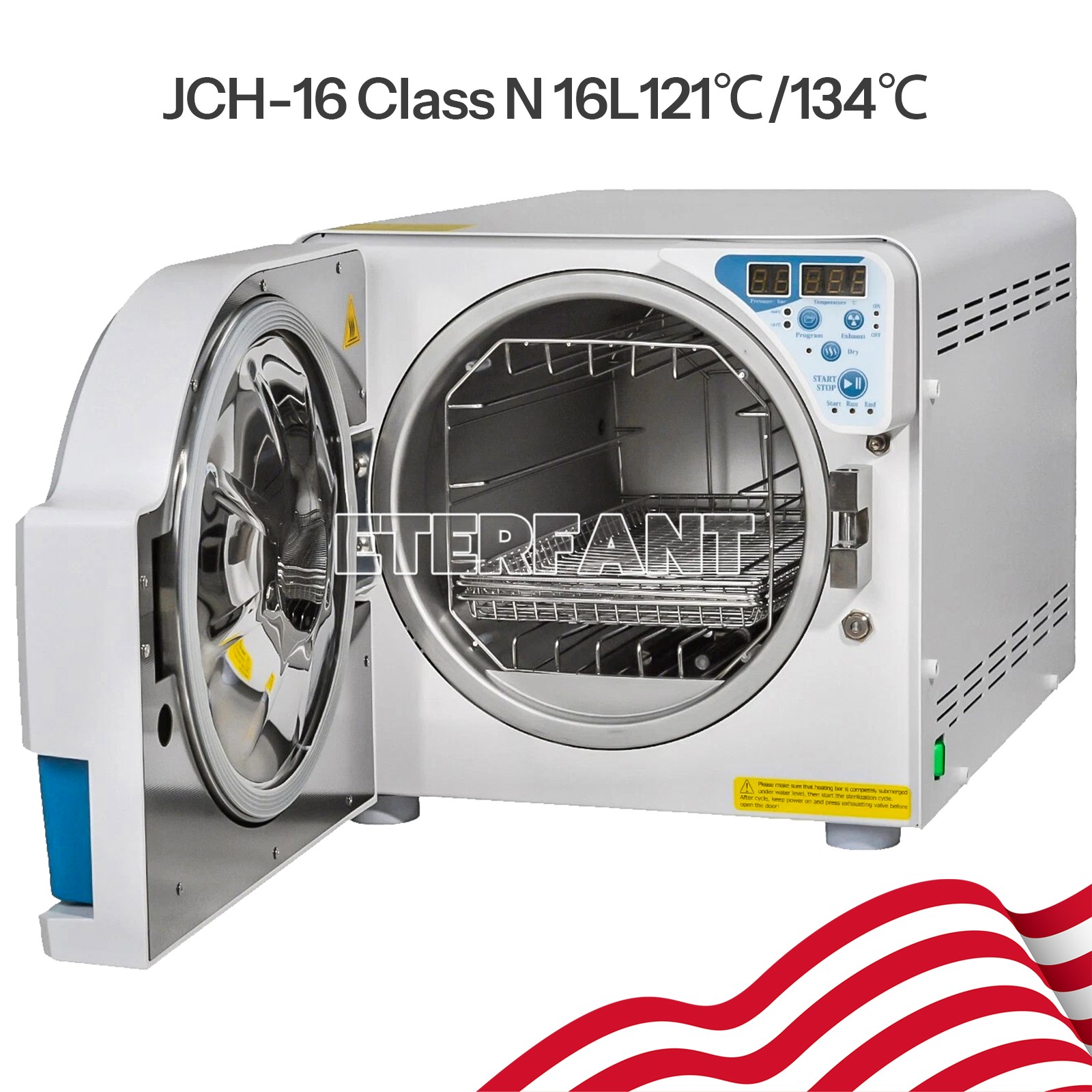 16/18/23L Class N Dental Medical Autoclave Steam Sterilizer with Drying Function