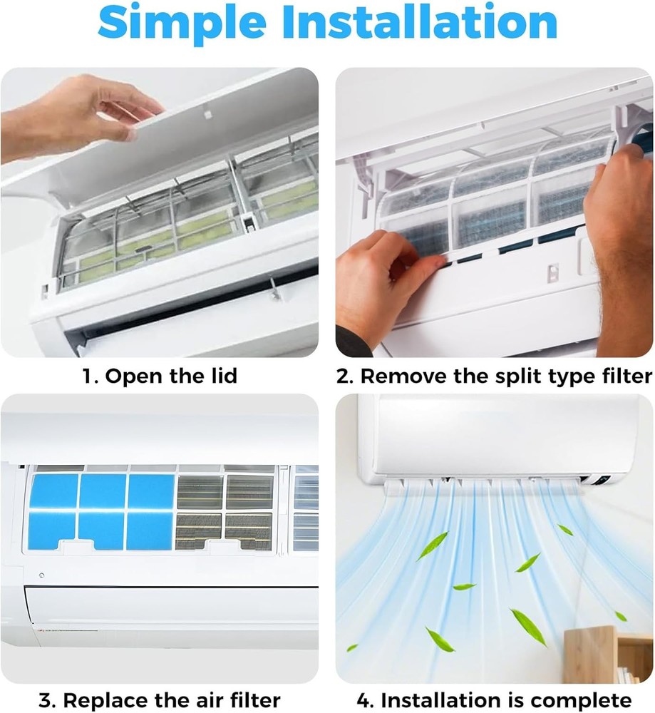8 Pack Mini Split Air Filter Compatible with Mitsubishi Electric MAC 2330FT E