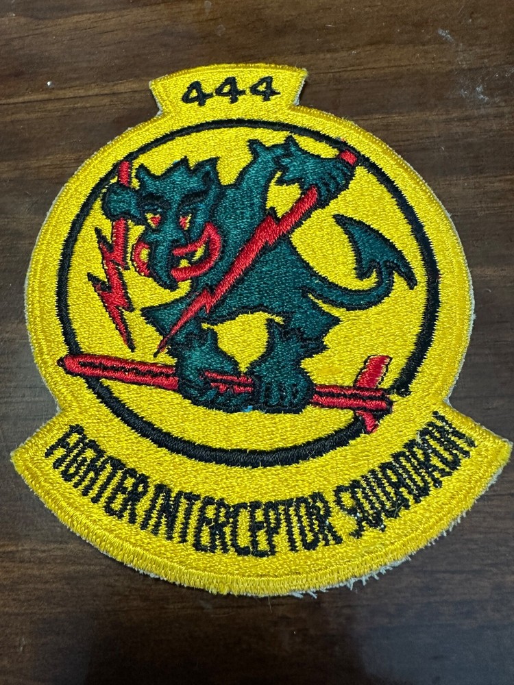 Vintage USAF 444th Fighter Interceptor Squadron Patch - Green Imps