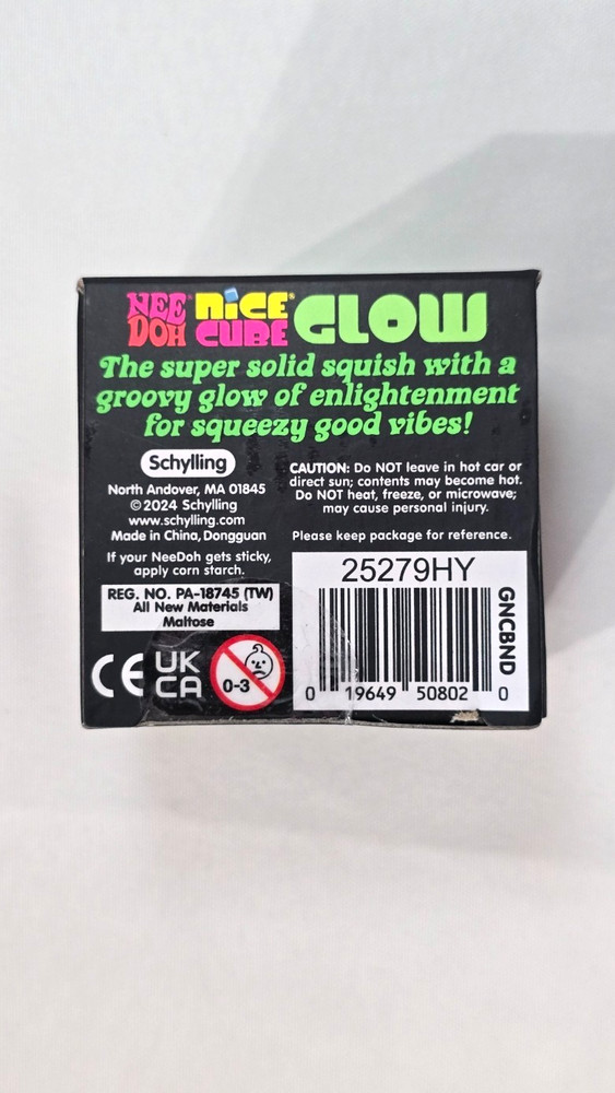 GREEN NEEDOH GLOW NICE CUBE! NEW! SUPER SOLID SQUISH!