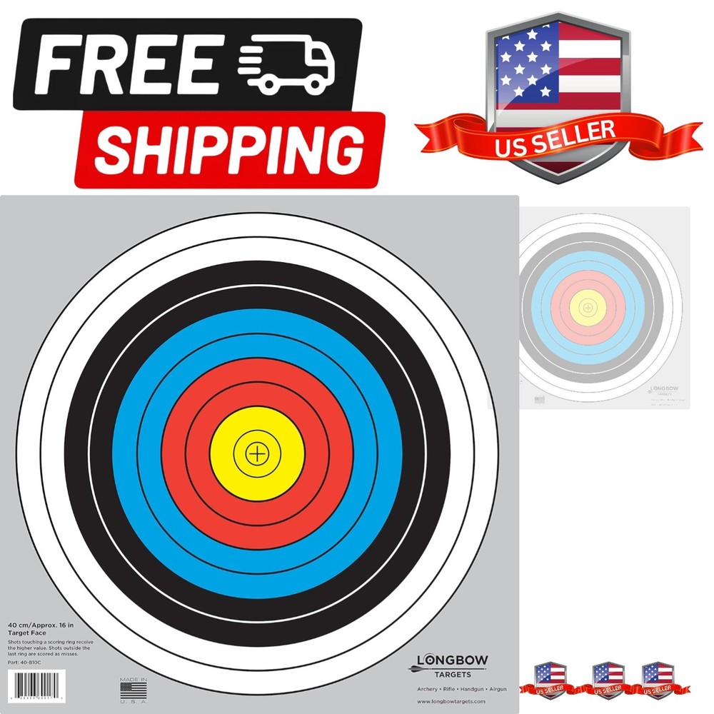 Archery 40cm & 80cm Targets by Longbow 20 Pack, 40cm/Approx 17"