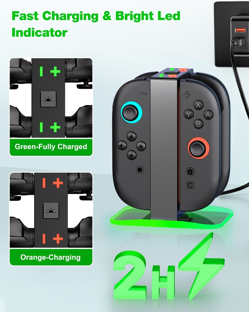 Switch 2 Charging Dock for Nintendo Switch 2 Joycons Controller Charger Station