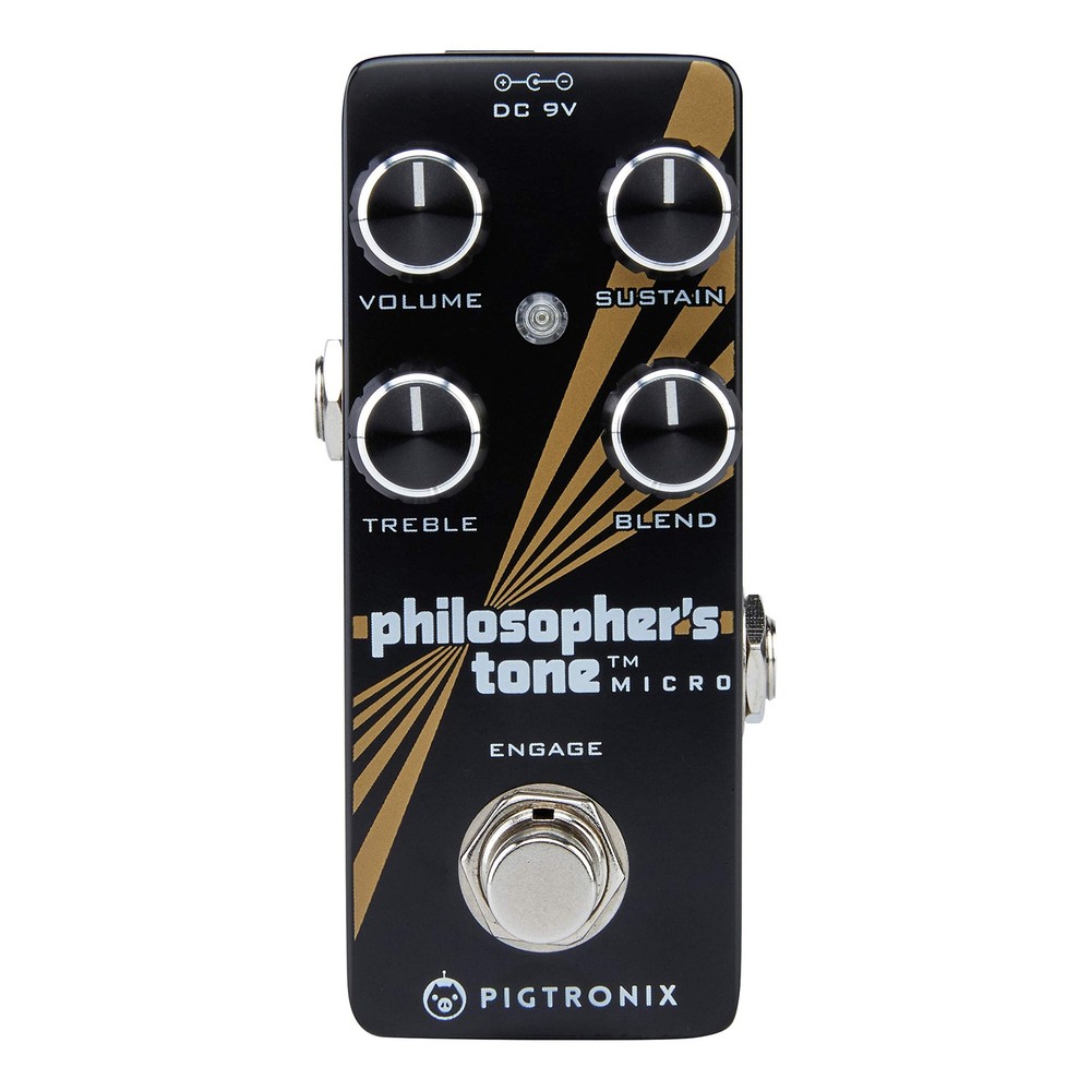 Pigtronix Guitar Compression Effects Pedal, Black PTM