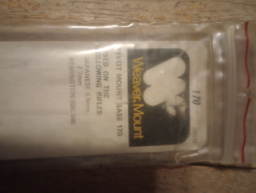 (1) weaver pivot mount base multiple sizes available (not sold as a lot)