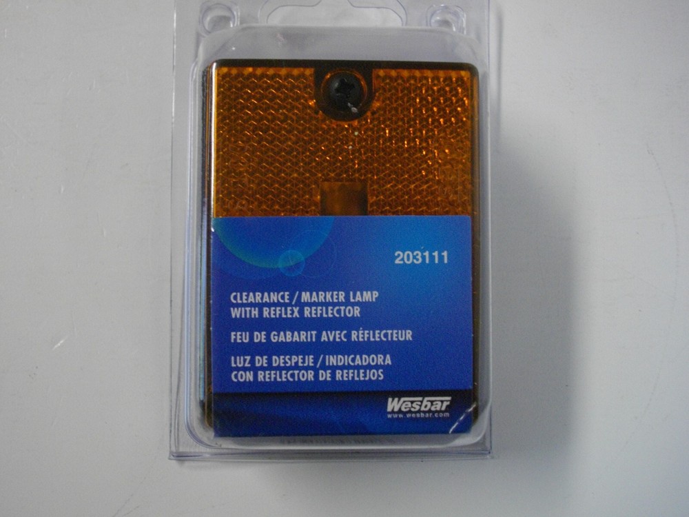 Wesbar 203111 Amber Side Marker / Clearance Light Stud Mount Base