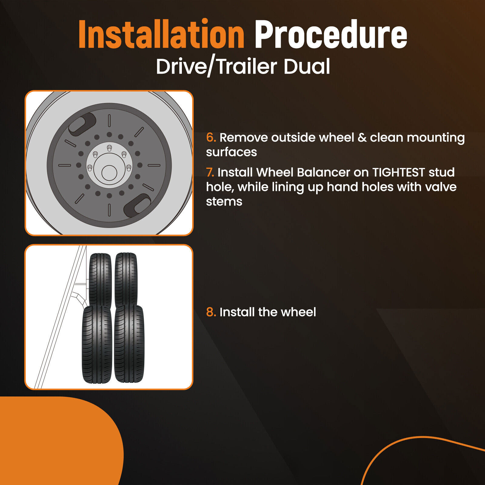 2X CENTRAMATIC 800-822 AUTO WHEEL BALANCER SET 2 FOR 22.5-24.5" WHEEL - STEER