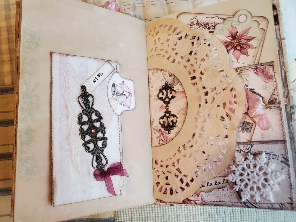 Completed Large Art / Junk Journal Christmas Handmade