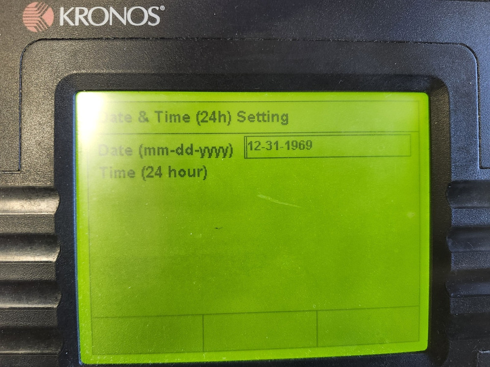 KRONOS System 4500 Time Clock Card Reader Terminal touch ID and power supply