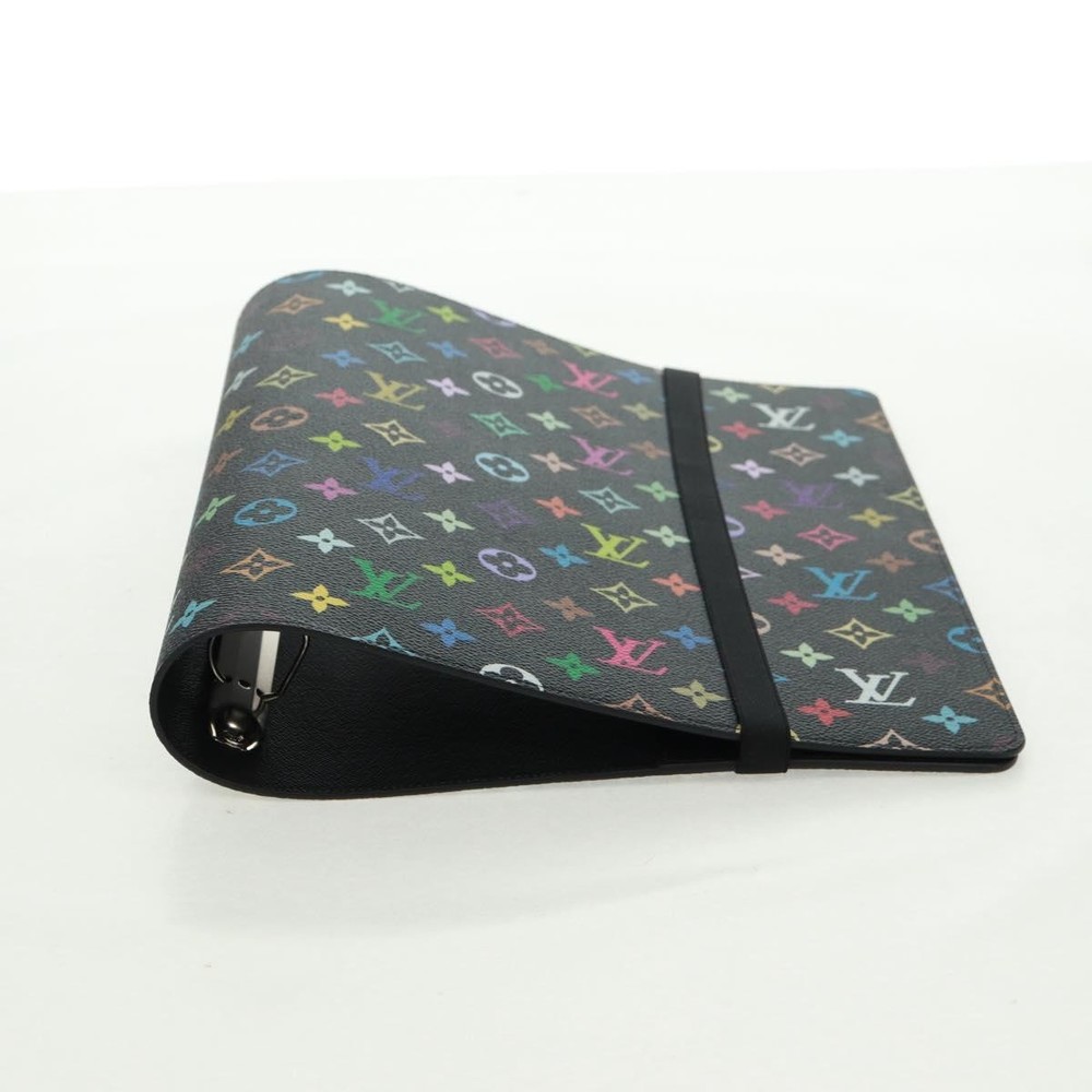 LOUIS VUITTON Multicolor Binder Black LV Auth BA10558SM