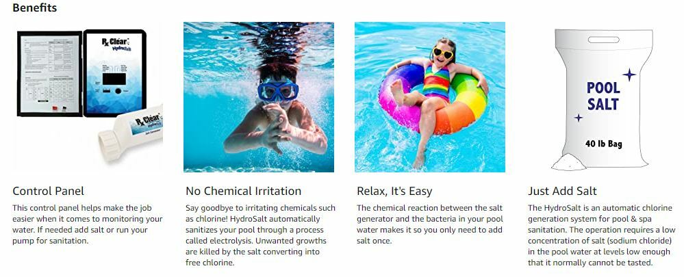 Rx Clear HydroSalt Salt Generator Cell Fits Hayward Systems (Various Sizes)