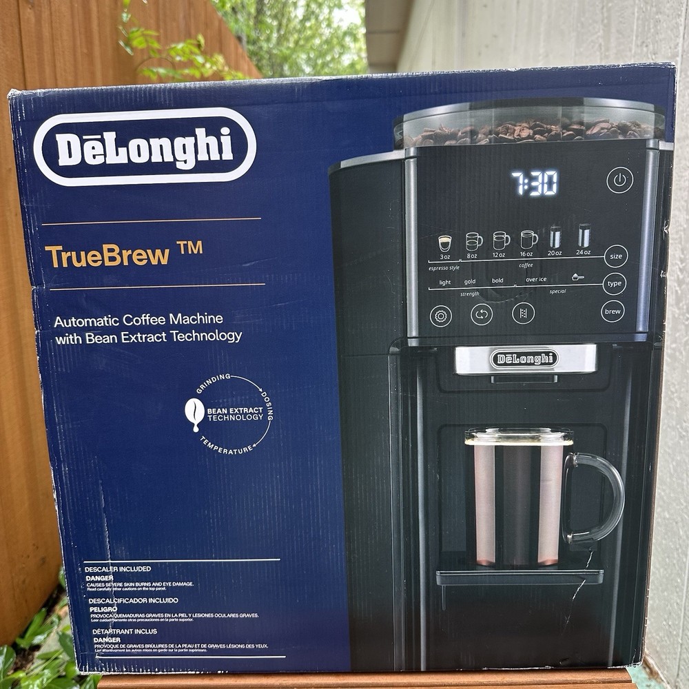 De’Longhi TrueBrew Automatic Coffee Maker Bean Extract Burr Grinder NEW