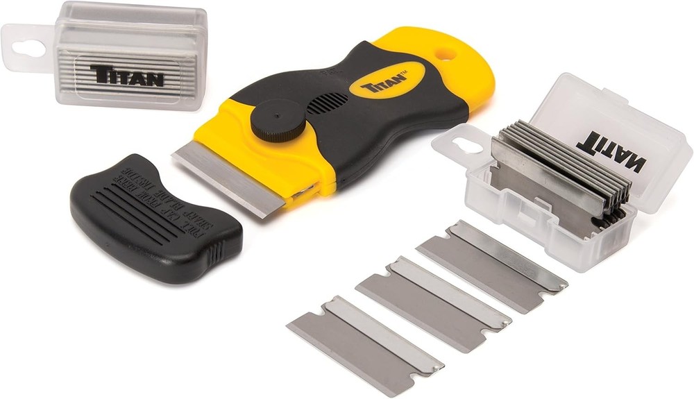 4-Inch Mini Razor Scraper | Includes 1 Extra Heavy-Duty Razor Blade