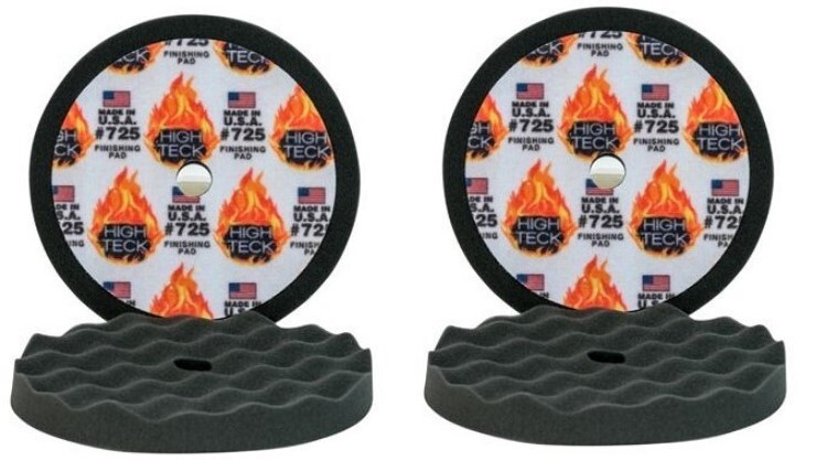 8" High Teck Black Waffle Pad (compared to 3M 05725 buff pads) - 4 Pack