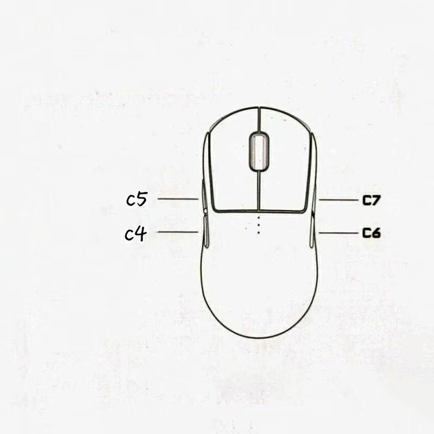 Replacement Side Button Cover Part for Logitech G Pro Wireless Mouse Accessories