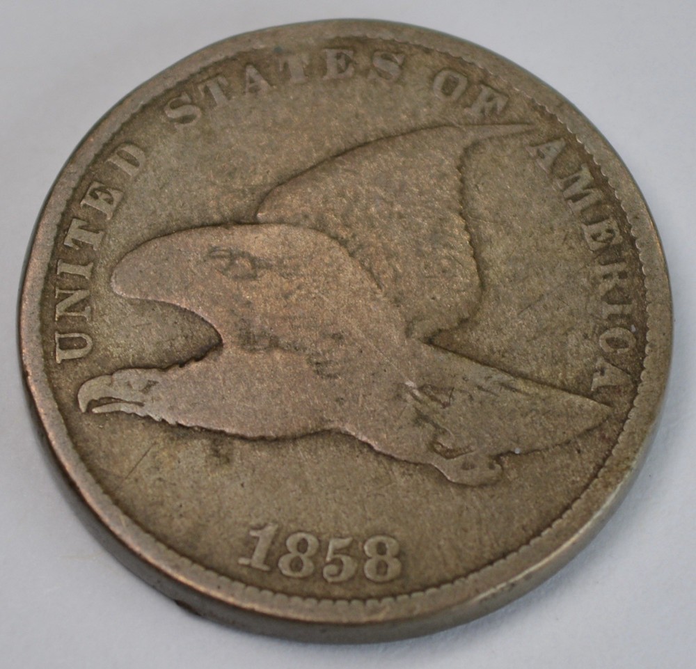 1858 Flying Eagle Cent Small Letters- Very Good- Early US Small Cent