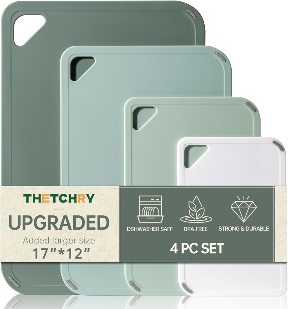 THETCHRY Plastic Cutting Board -Cutting Boards for Kitchen ,