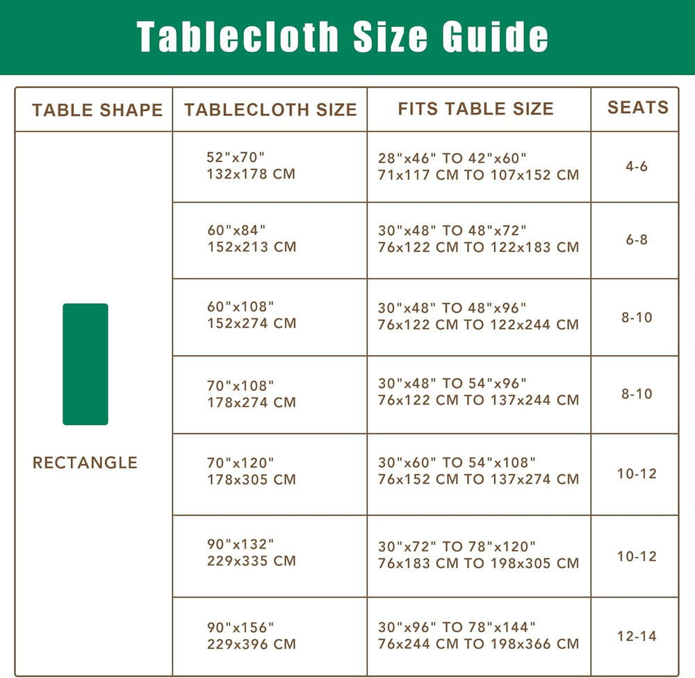 Biscaynebay Fall Tablecloth Textured Fabric 70X120 Inch Rectangular, Rust Thanks