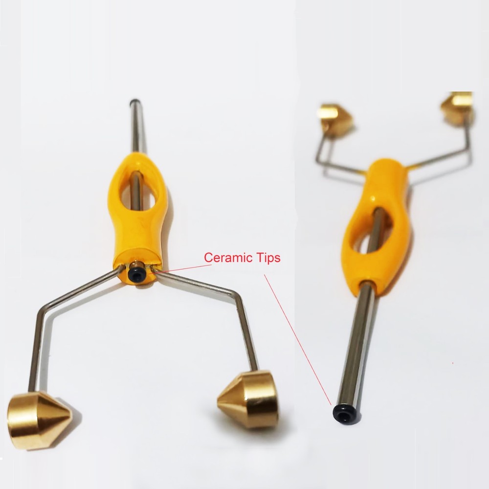 Fly Tying Tool Ceramic Lined ERGO Yellow Bobbin Holder