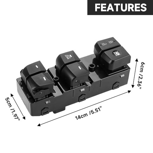 Left Driver Side Master Power Door Window Switch - Compatible for Hyundai