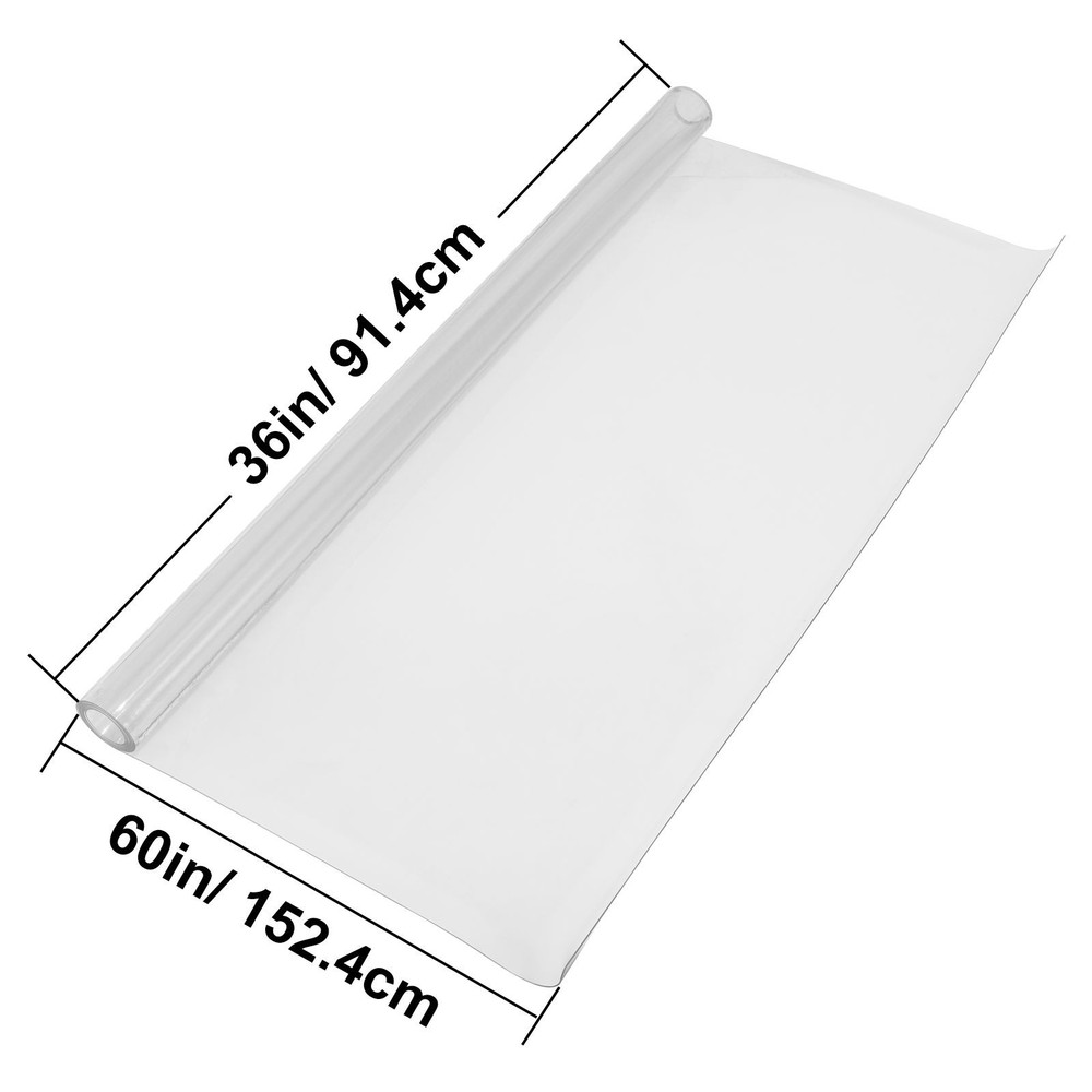 Plastic Table Cover 36 x 60 Inch, 1.5 mm Thick Clear Table Protector, Rectangle