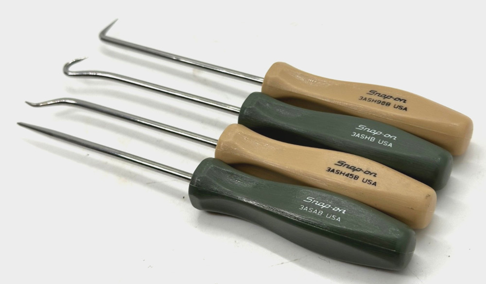 Snap On Tools COMBAT Tan Green Pick Hook Set Screwdriver Puller Cotter Awl Lot