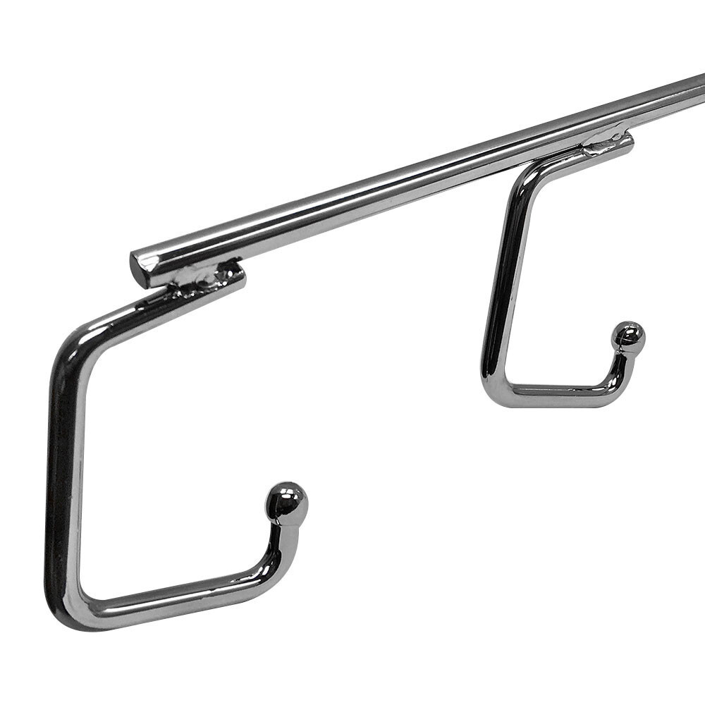 Chrome Pegboard 5-Hook , 6-Ball Waterfall Bracket Fixture Display Hook