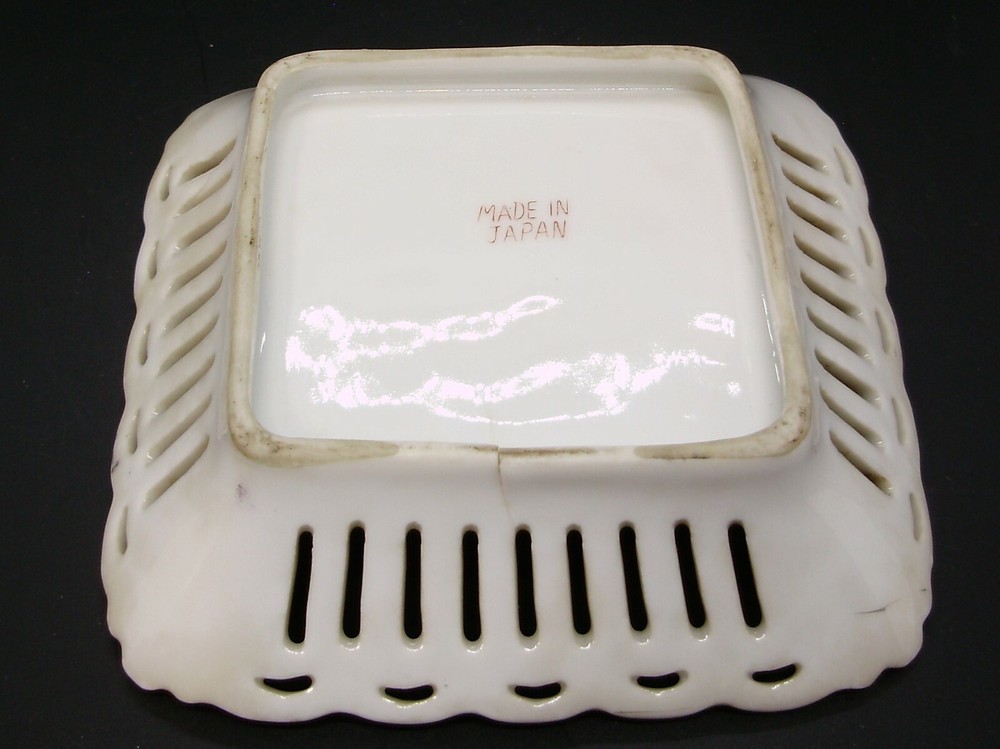 Vintage Square Pierced Dish - Japan