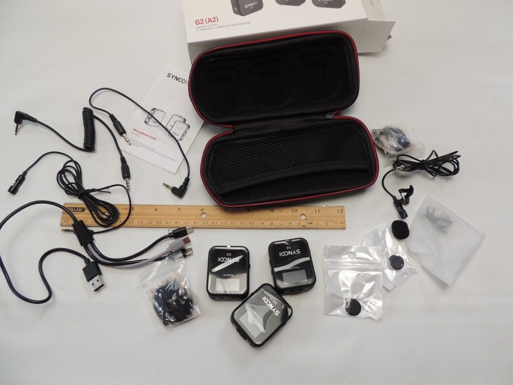 SYNCO Wireless Lavalier Microphone, G2(A2) 2.4G Dual Transmitter Lapel Mic