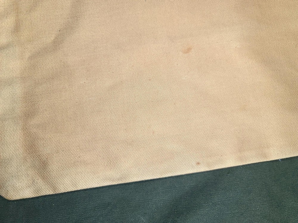 WWII WAC Women's Army Corps Tan Private Purchase Zipper Bag Handbag Purse Kit