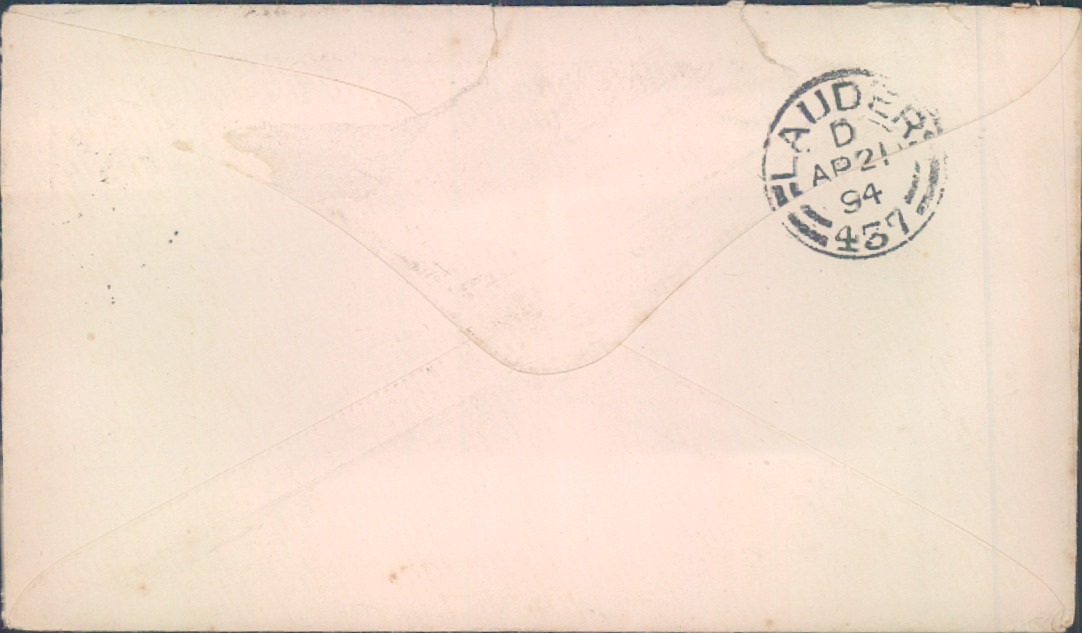 Victorian Stamps cover George M Dougal London Galashiels Postmark 1894