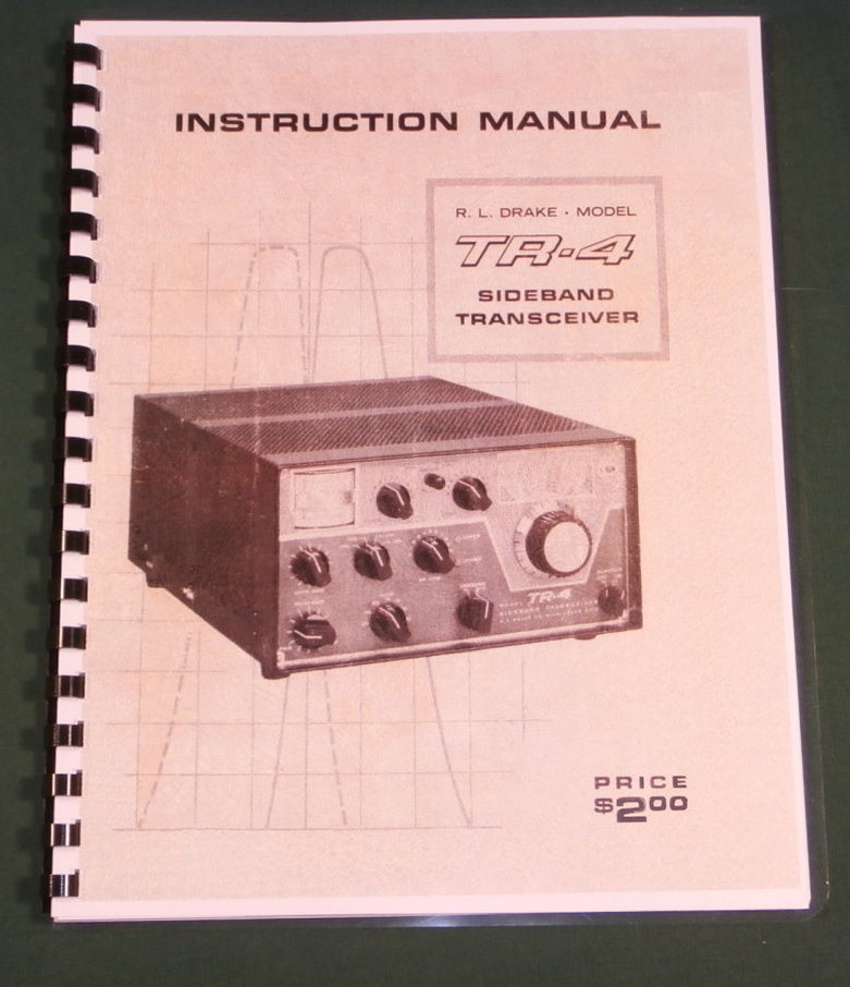 Drake TR-4 Instruction Manual: 11 X 17" Foldout schematic and Protective Covers!