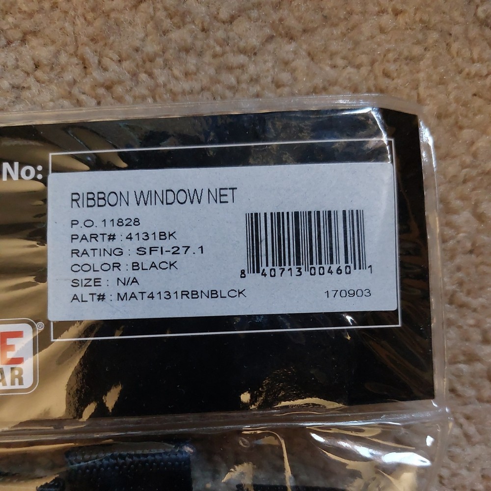 NEW G-Force Ribbon Window Net 4131BK